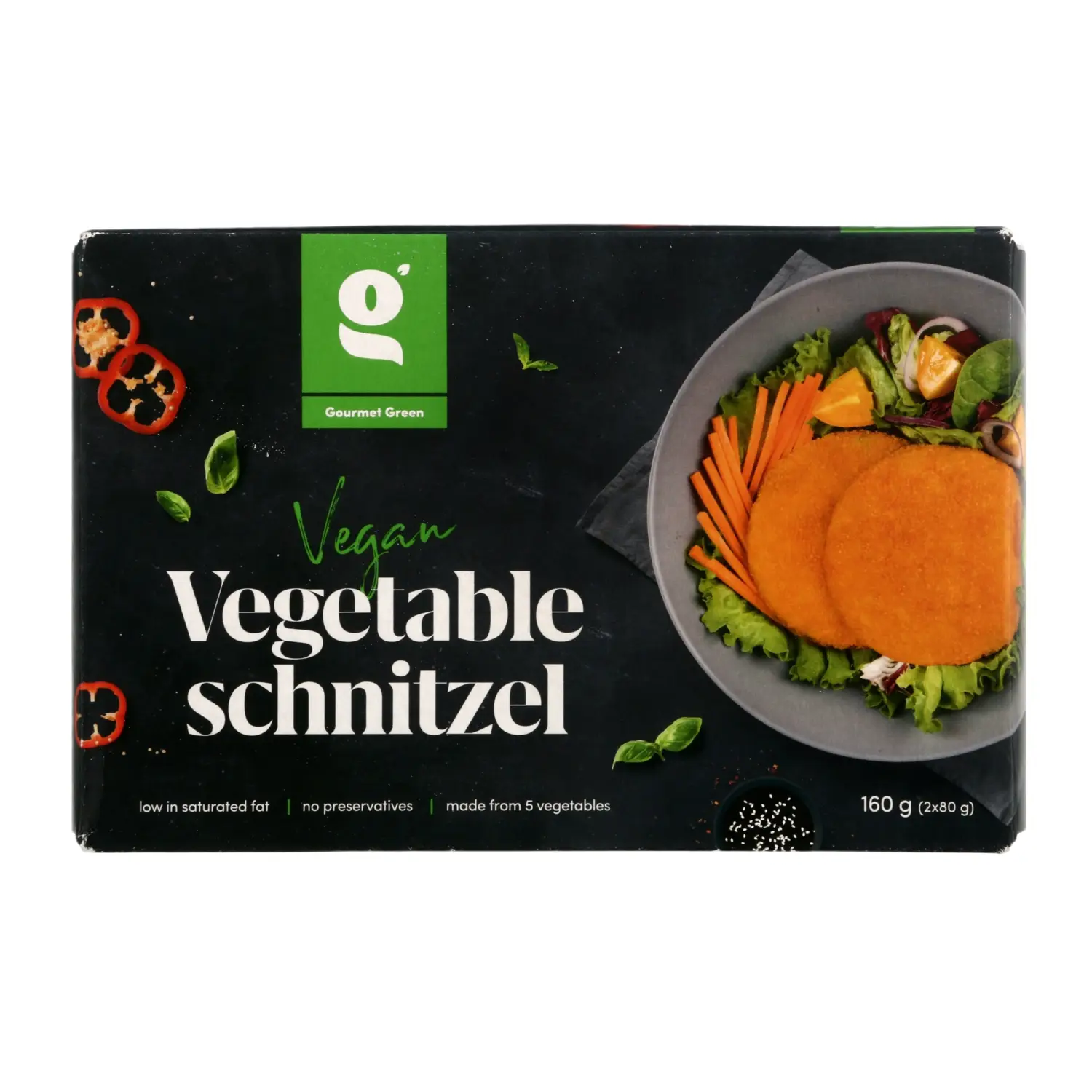 Kepti daržovių šniceliai GOURMET GREEN, 160 g