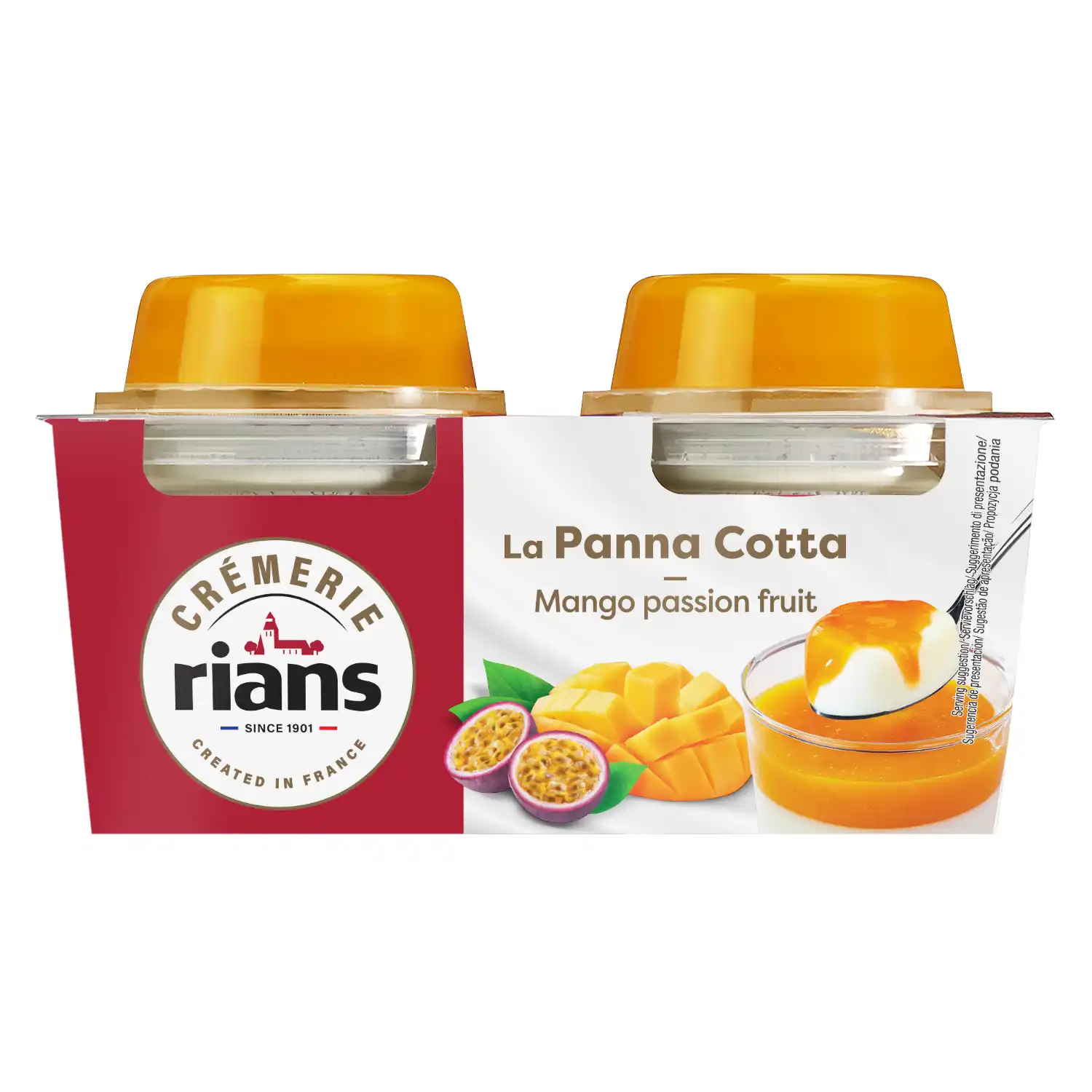 Panna Cotta ar mango un marakuju 2X120g