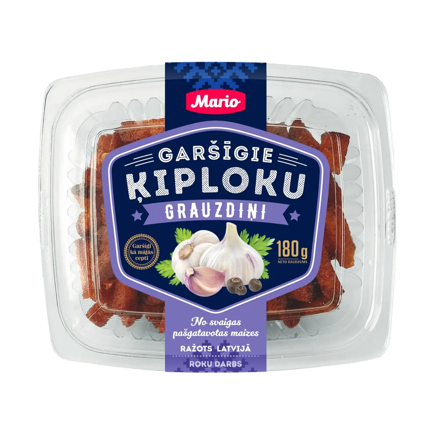 Grauzdiņi Garšīgie ķiploku 180g