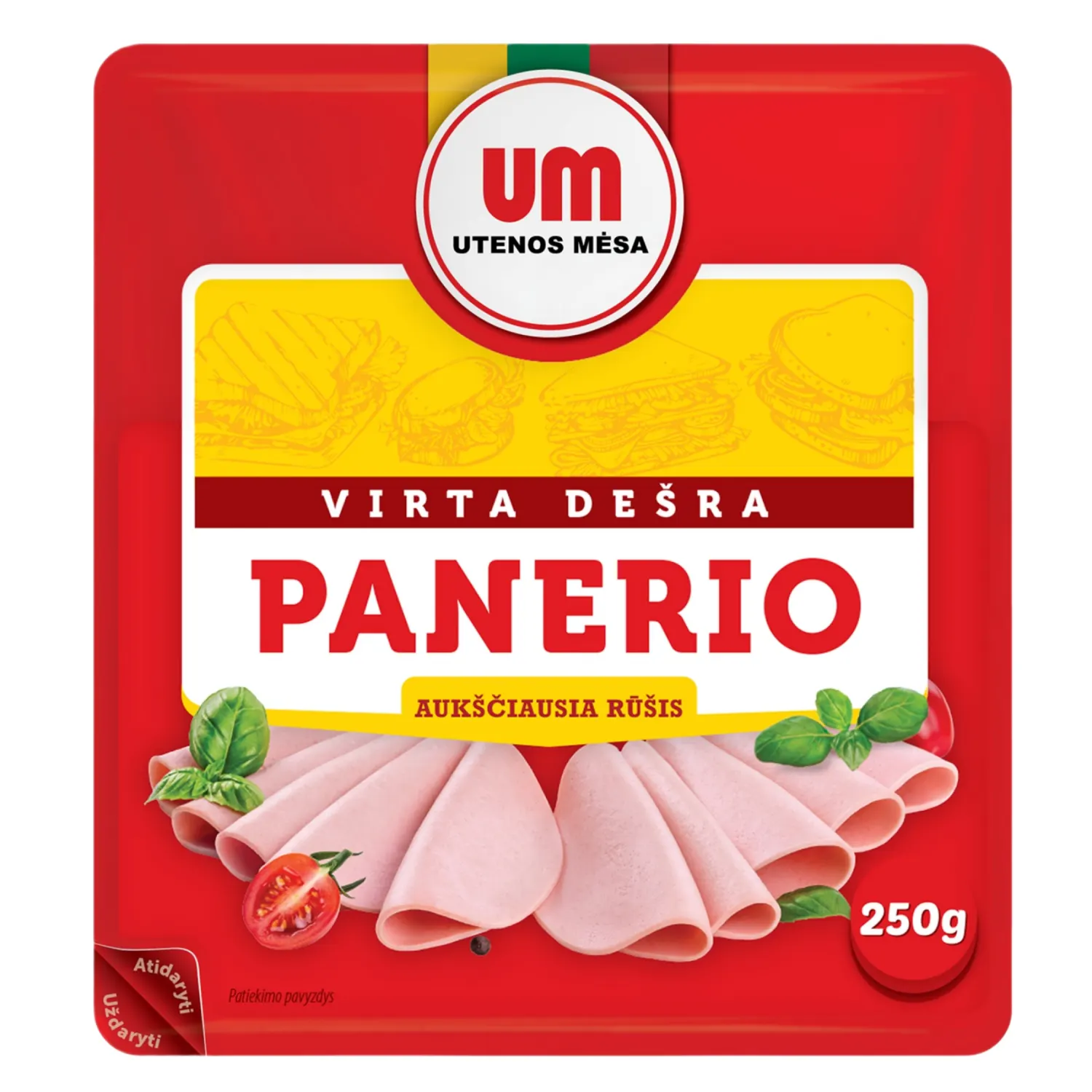 Virta PANERIO dešra UTENOS MĖSA, a. r., 250 g