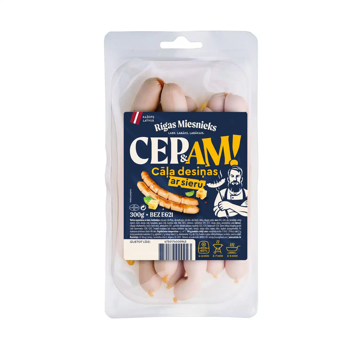 Cepamdesas cāļa gaļas ar sieru 300g