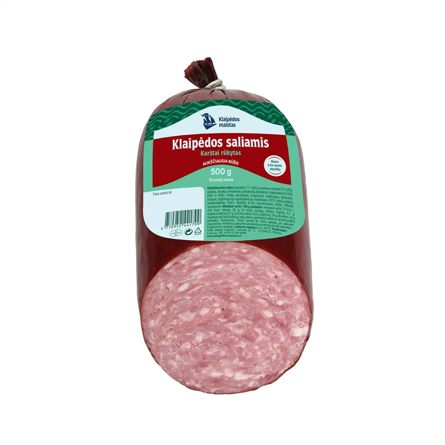 Karštai rūkytas Klaipėdos saliamis,500g