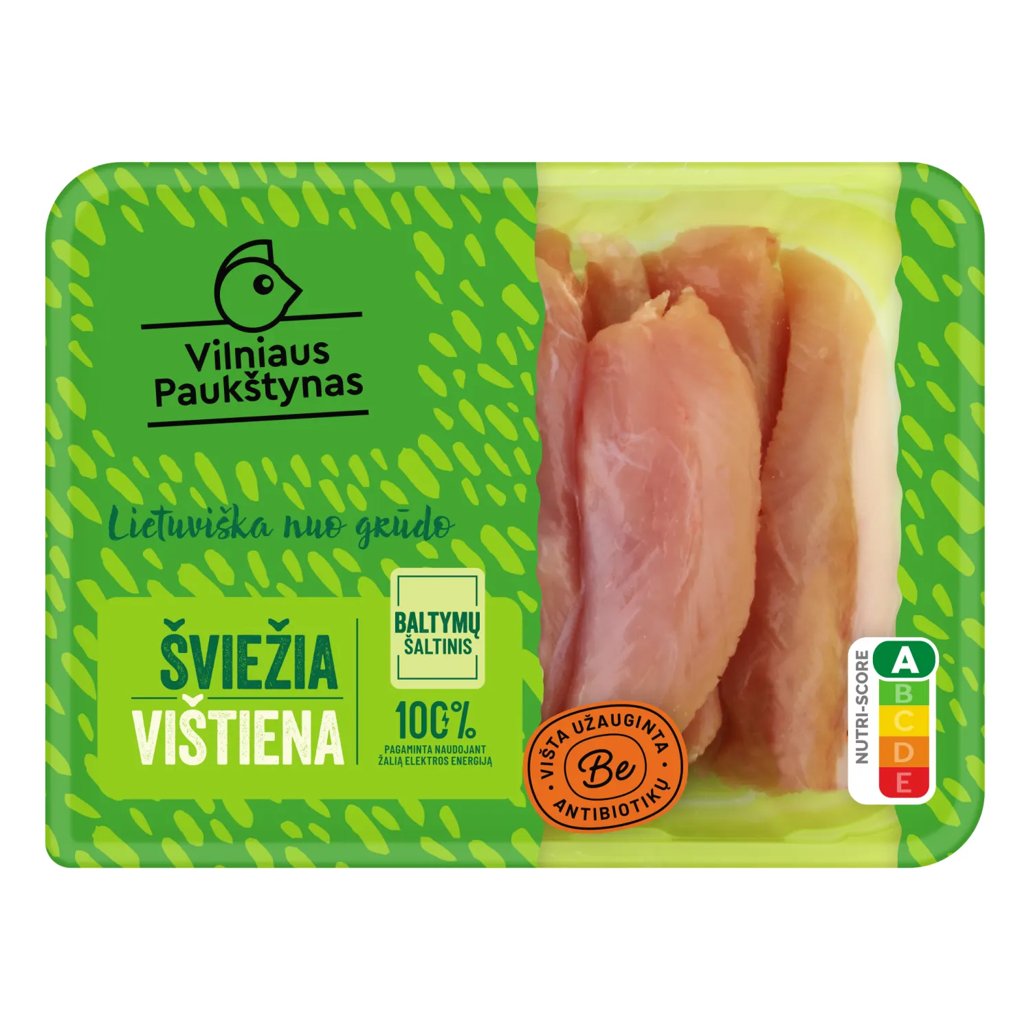 Broilerių vidinė filė be antibiotikų, 400 g