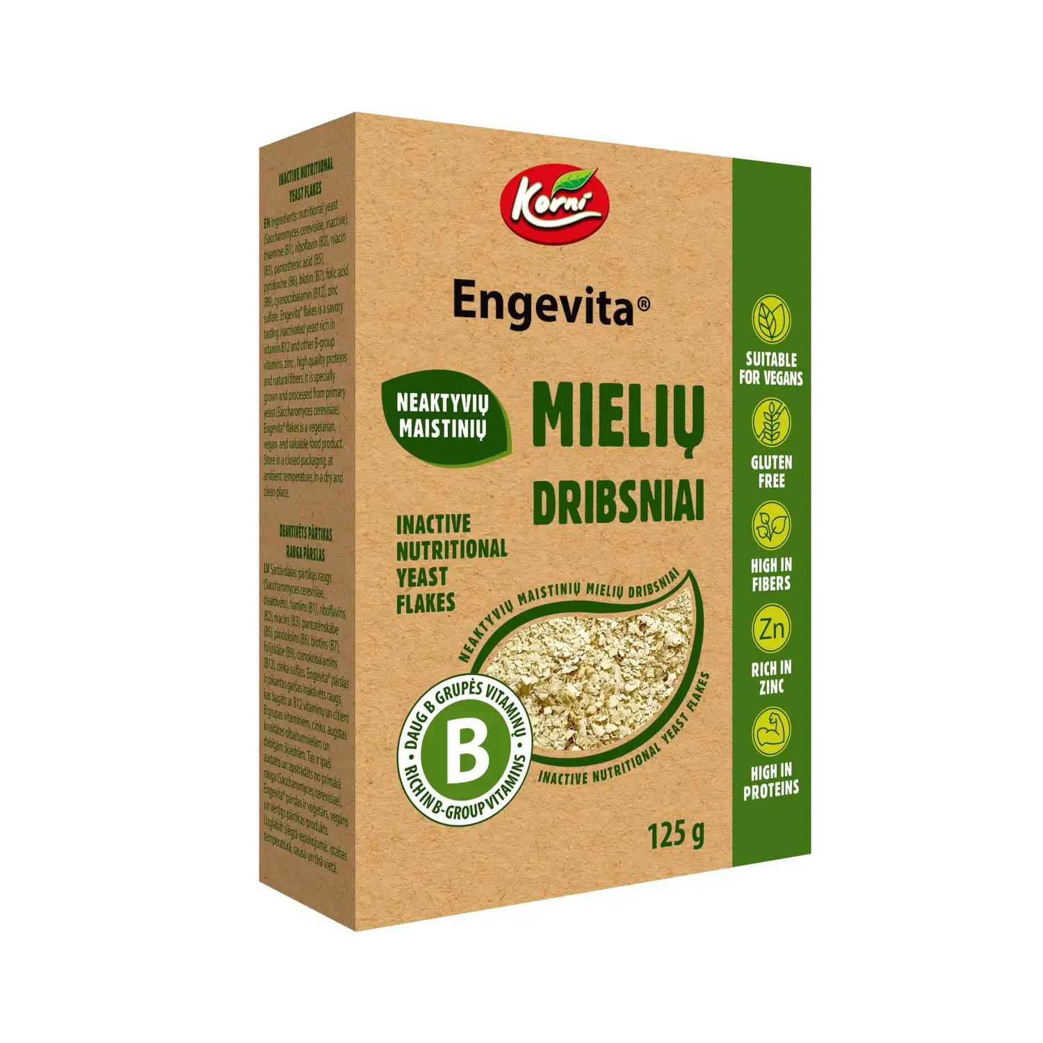 Maistinių mielių dribsniai ENGEVITA, 125 g