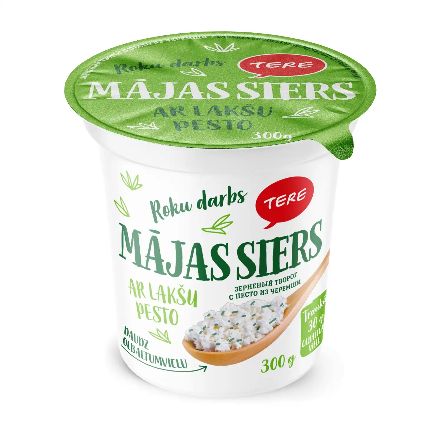 Mājas siers Tere ar lakšu pesto 300g