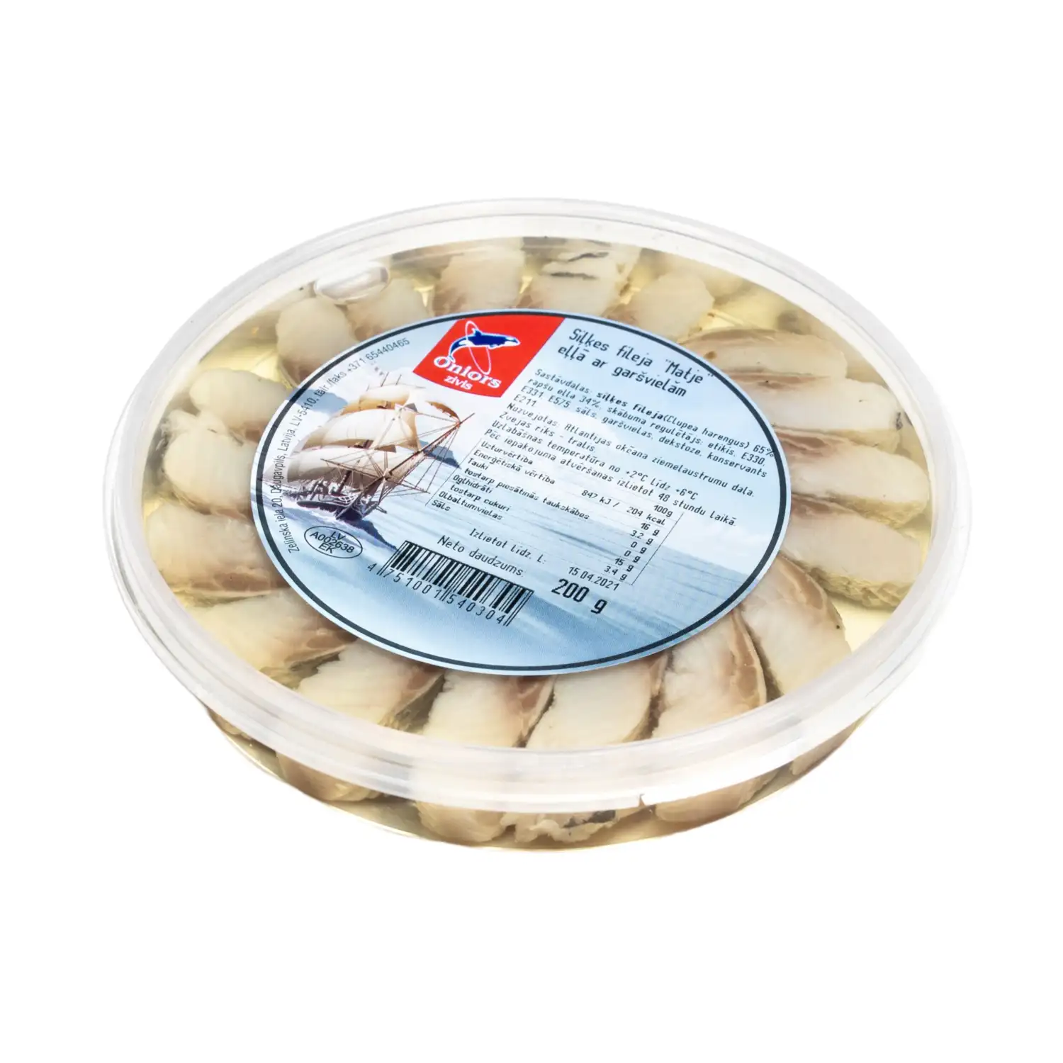 Siļķes fil. Matje eļļā ar garšviel. 200g/130g