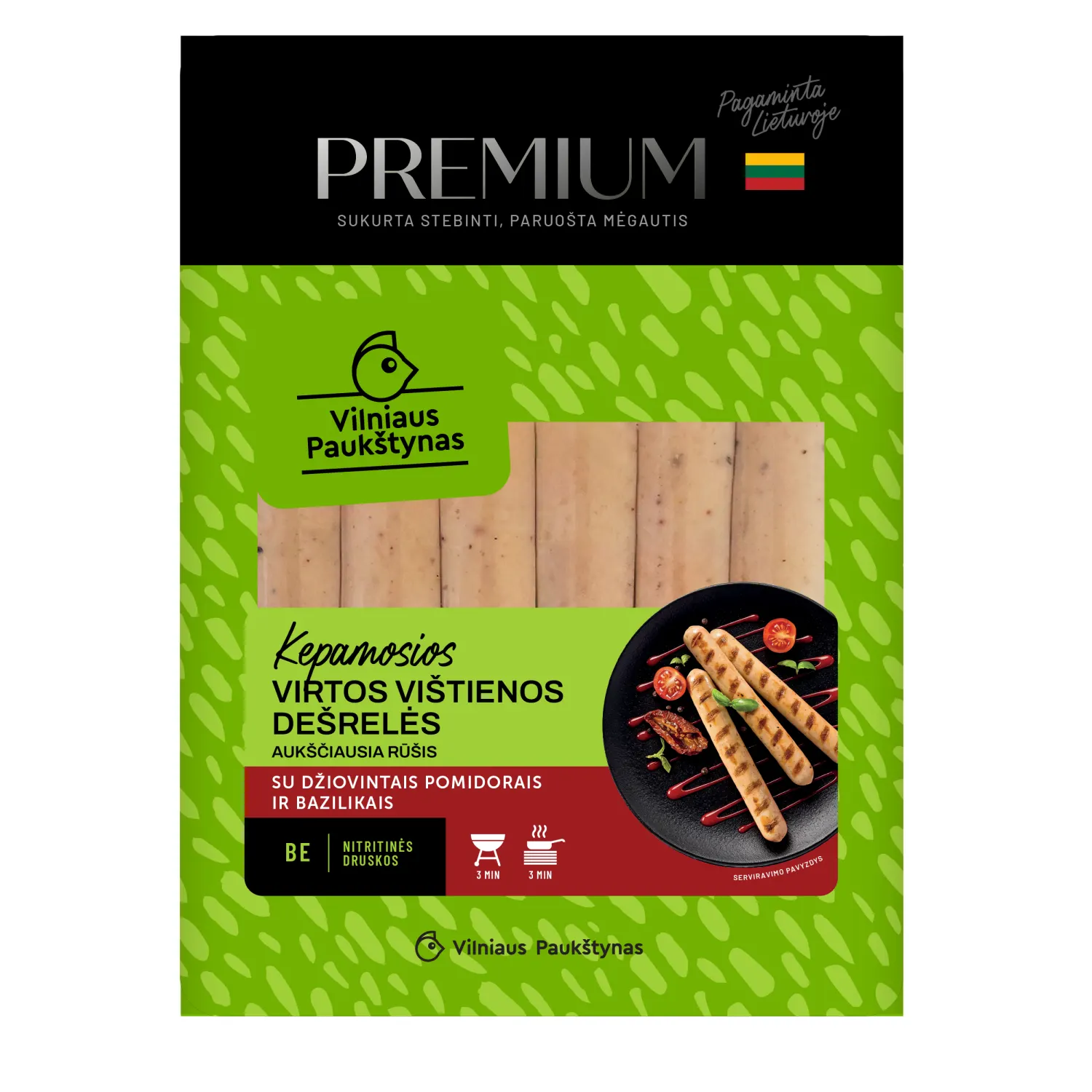 Vištienos dešrelės su dž.pomid. HEAT&EAT,270g