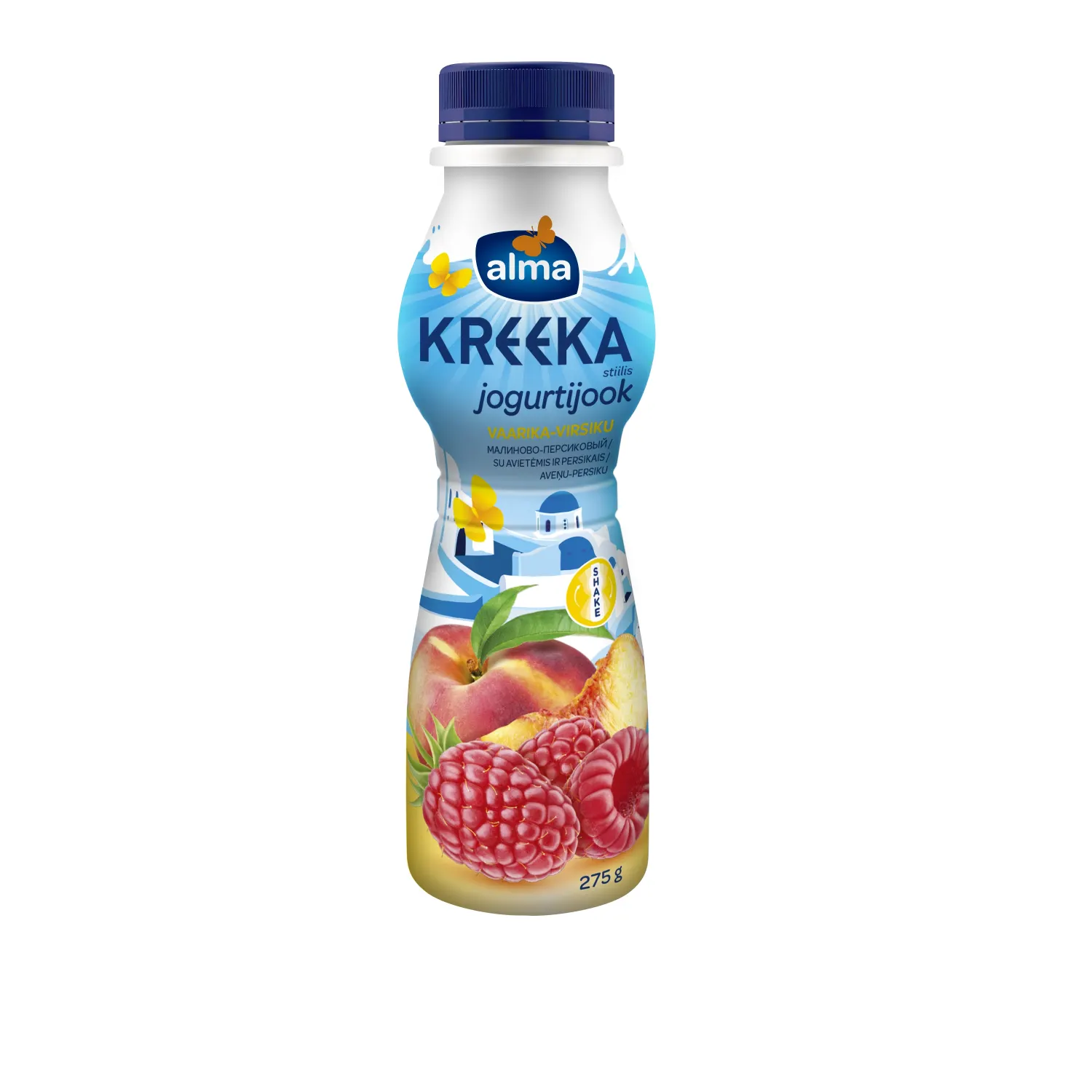 Jogurta dzēriens Alma aveņu-persiku 275g