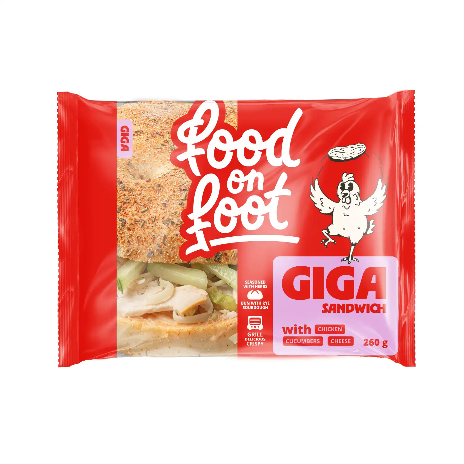 Sviestm GIGA ar vistu, gurķiem un sieru 260g