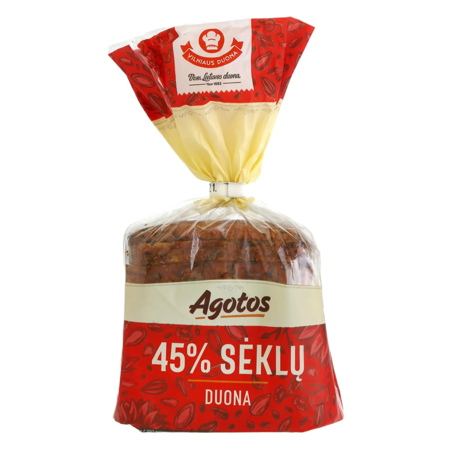 AGOTOS sėklų duona, 45 %, 350 g