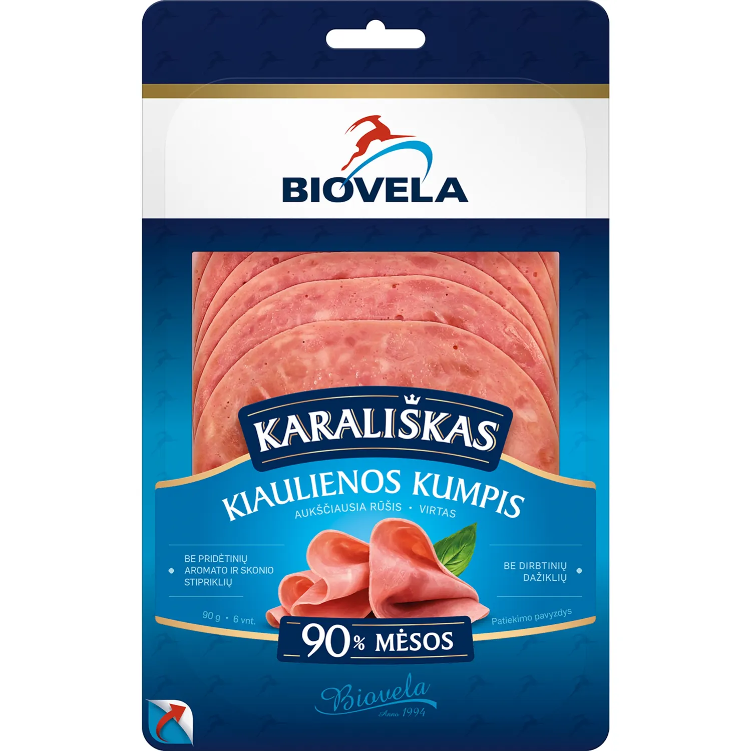 Virtas KARALIŠKAS kiaul. kumpis BIOVELA,90g