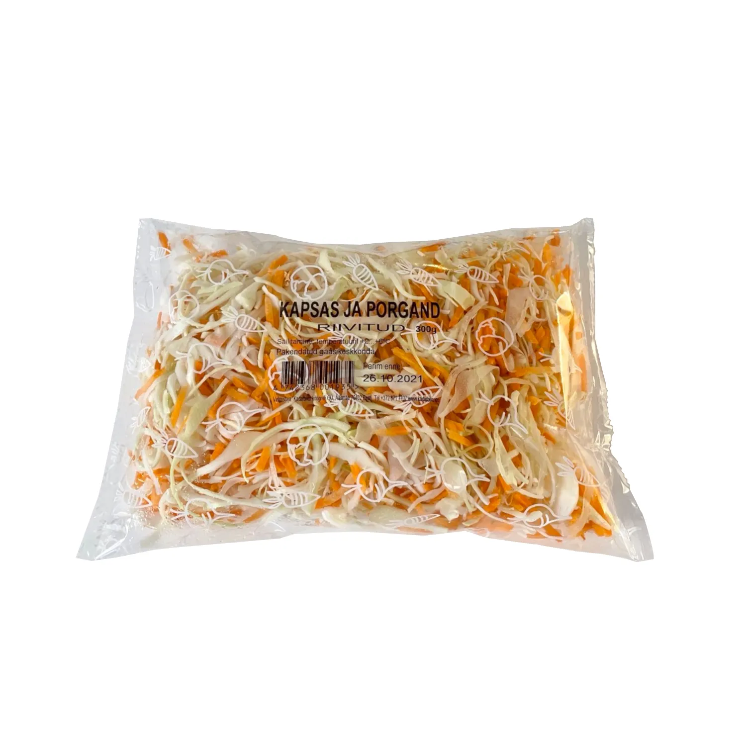Riivitud kapsas ja porgand Kadarbiku 300g