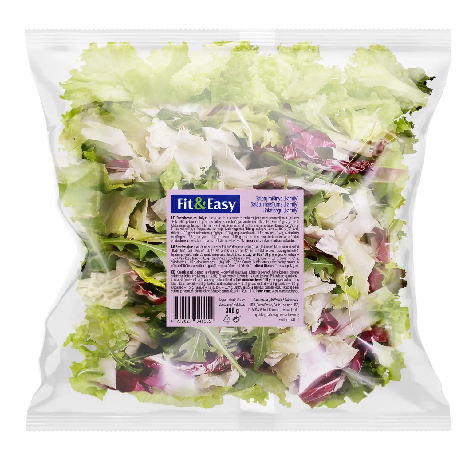 Plautų salotų mišinys FIT&EASY FAMILY, 300 g