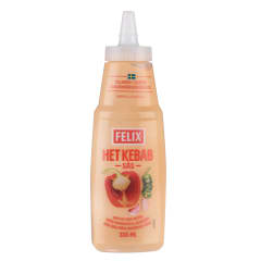 Aštrus kebabų padažas HOT KEBAB FELIX, 335 ml