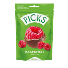 Liofilizuot. avietės pien. šokol. PICKS, 90 g