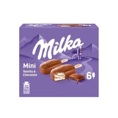 Valg. ledai MILKA MINI STICK, 6 x 50ml / 225g