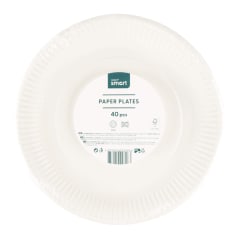 Popierinės lėkštės RIMI SMART, 23cm, 40 vnt