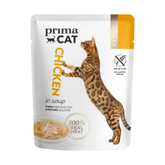 Kačių ėdalas PRIMA CAT višt. sriuboje, 40 g