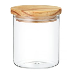 Stiklainis su mediniu dangčiu AMBITION, 650ml