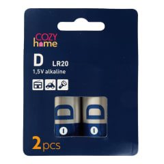 Baterijos COZY HOME D 1,5 V LR20, 2 vnt