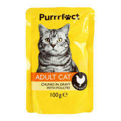 Kačių ėdalas paukšt. padaže PURRRFECT, 100 g