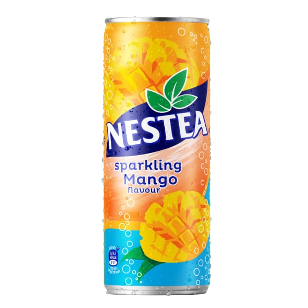 Gāzēts melnās tējas dzēriens Nestea ar mango garšu ar saldinātājiem 330ml