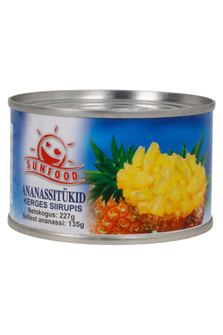 Sunfood Ananassitükid Omas Mahlas 227G
