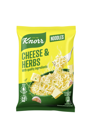 Nūdeles Knorr ar sieru un zaļumiem ātri pagatavojama