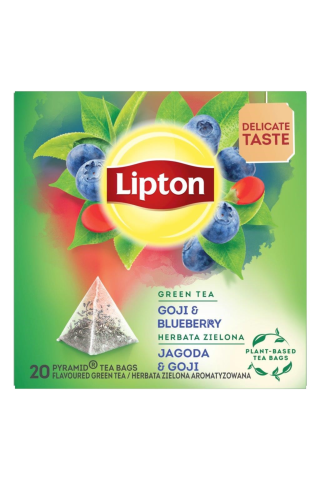 Lipton zaļā tēja ar mellenēm un godži 20TM 28g