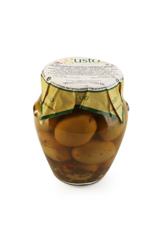 Zaļās olīvas ar kauliņiem Bella di Cerignola ar garšvielām 314 ml