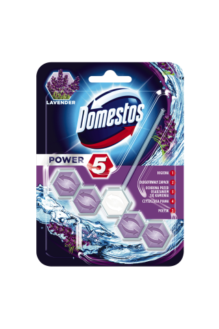 Tualeto valiklis DOMESTOS POWER 5 MINT & LAVENDER, 55 g
