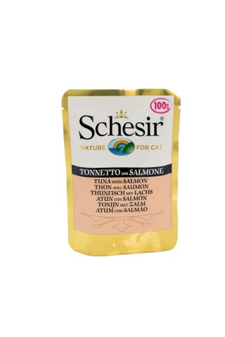 Konservs kaķiem Schesir ar tunci, lasi 100g