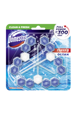 Tualetes bloks Domestos Trio Power 5 Ocean