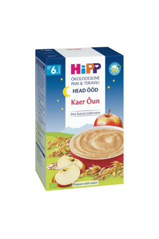 Nakts putra Hipp bio auzu pārslu ar āboliem, 250g