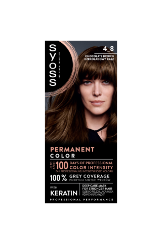 Matu krāsa Syoss color 4-8 šokolādes brūns