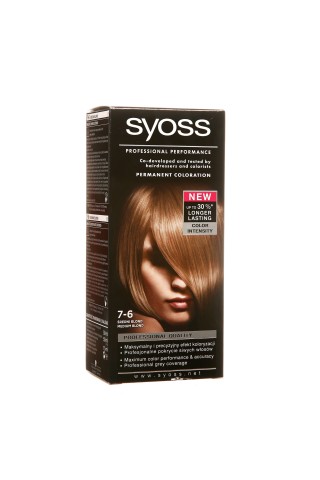 Matu krāsa Syoss color 7-6 vidēji blonds