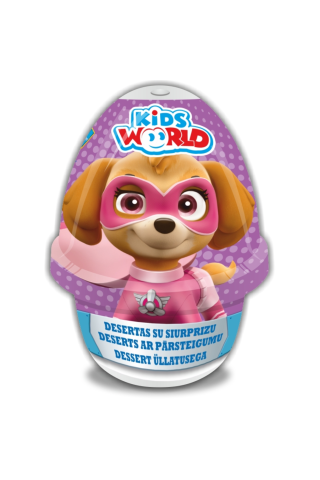 Deserts šokolādes un vaniļas Kid`s world ar pārsteigumu 70g