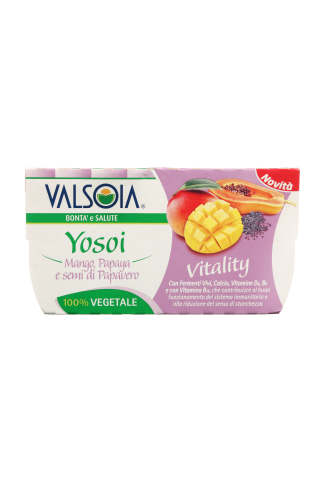 Jogurts YOSOI ar mango, papaiju un magoņu sēklām 230g
