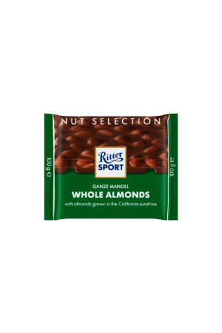 Ritter sport pieniškas šokoladas su migdolais, 100g