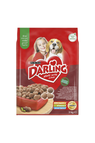 Suņu barība Darling pieaugušiem suņiem 3kg