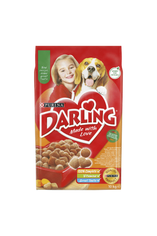 Sausas šunų ėdalas su paukštiena ir daržovėmis DARLING, 10 kg