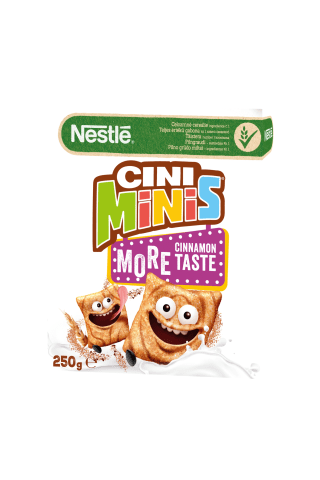 Kviečių kvadratėliai su cinamonu nestle CINI MINIS, 250 g