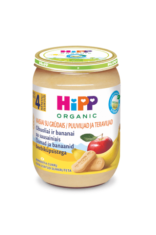 Ekol.tyr.ob.ban.saus.nuo 4mėn.HIPP,190g
