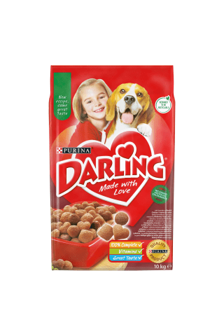 Sausas šunų ėdalas su mėsa ir daržovėmis DARLING, 10 kg