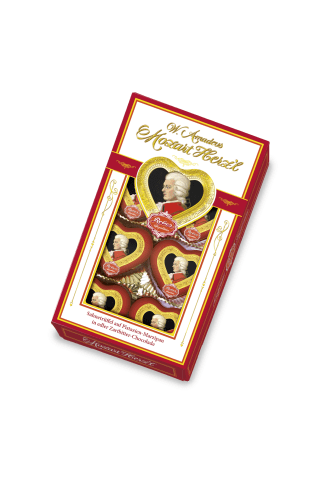 Konfektes Mozart sirds formas 80g