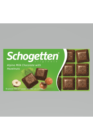 Šokolāde Schogetten ar lazdu riekstiem 100g