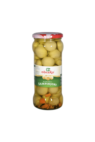 Marinēti šampinjoni Obrako 580ml