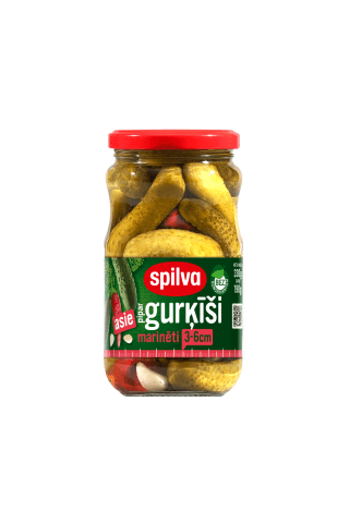 Marinēti pipargurķīši asie 3-6cm 330g/190g