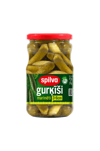 Marinēti gurķīši Spilva 3-6cm 670g/370g