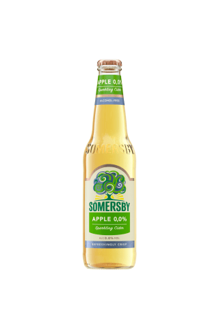 Nealkoholinis obuolių skonio sidras SOMERSBY, 0,33 l